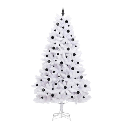 Kunstmatige Inklapbare Kerstboom Wit Pvc En Staal 210 cm