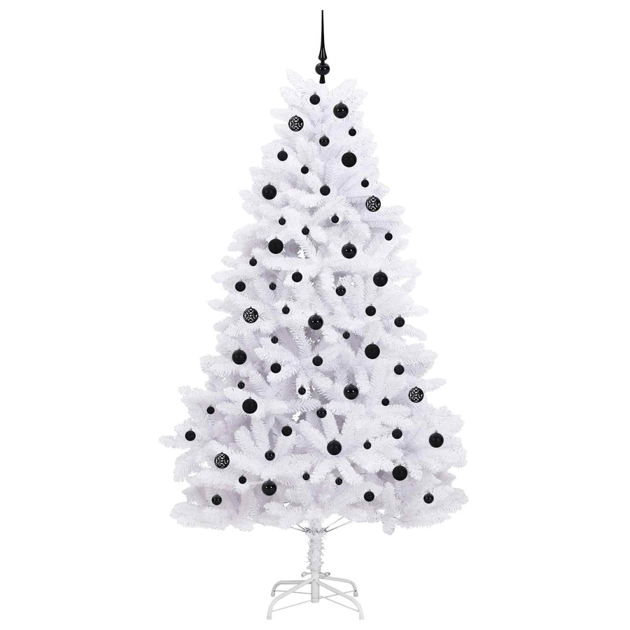 Kunstmatige Inklapbare Kerstboom Wit Pvc En Staal 210 cm