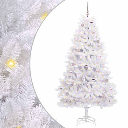 Kunstmatige Inklapbare Kerstboom Wit Pvc En Staal 210 cm