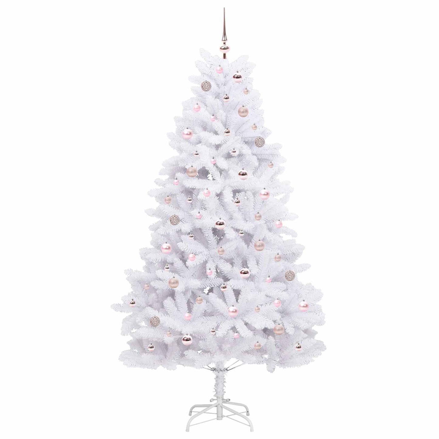 Kunstmatige Inklapbare Kerstboom Wit Pvc En Staal 210 cm