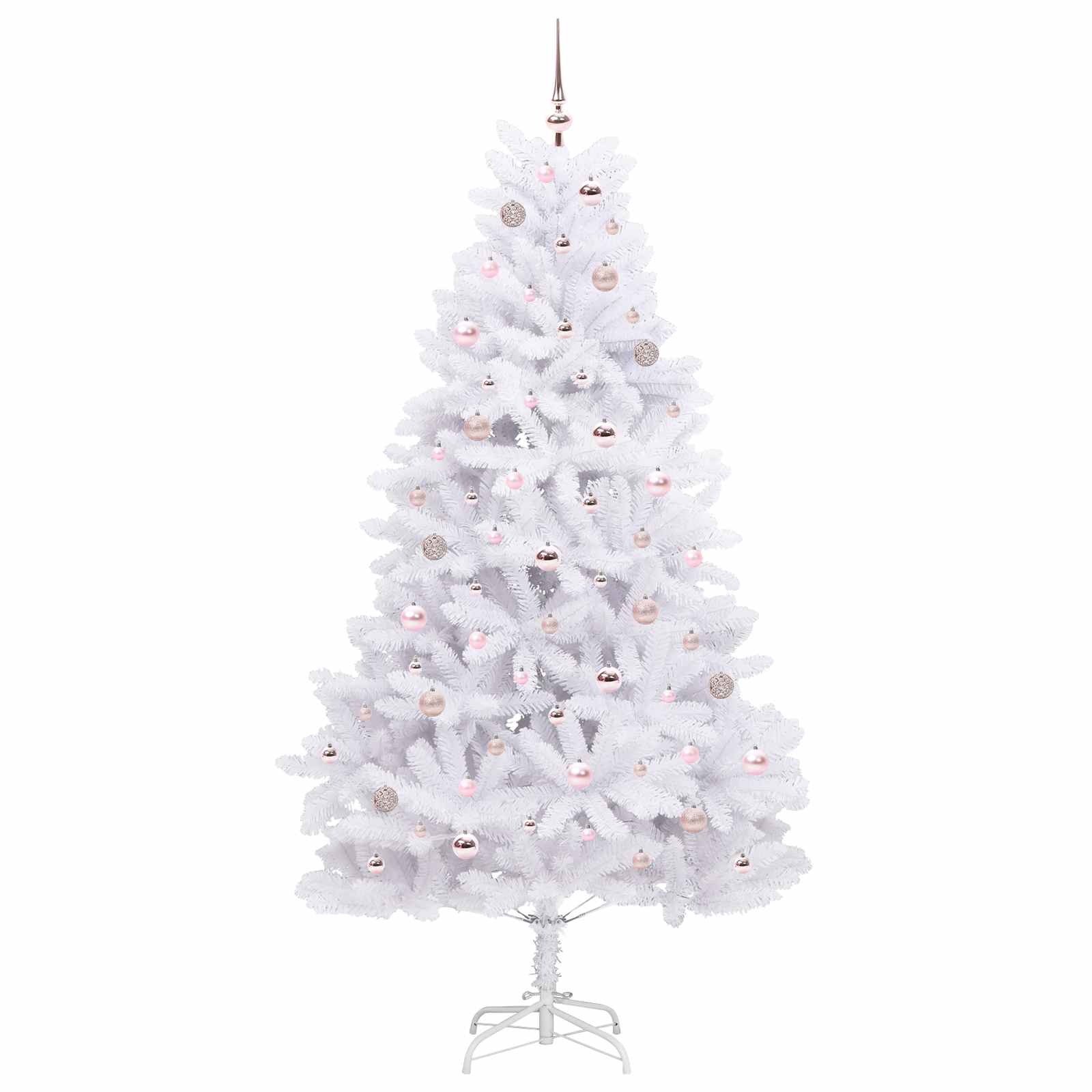 Kunstmatige Inklapbare Kerstboom Wit Pvc En Staal 210 cm