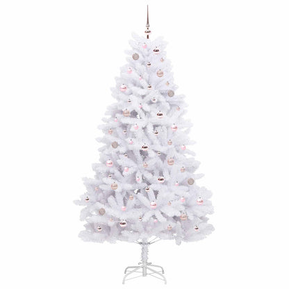 Kunstmatige Inklapbare Kerstboom Wit Pvc En Staal 210 cm