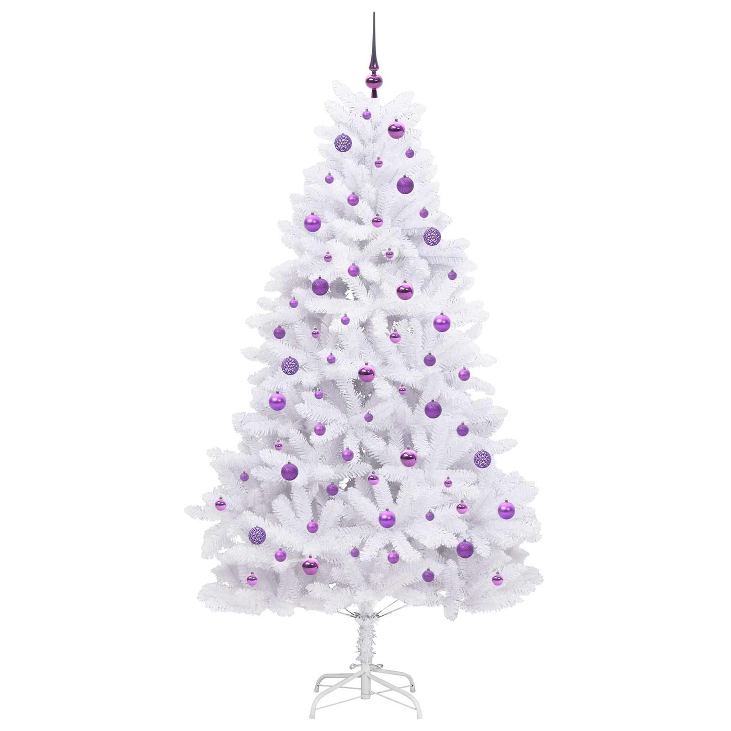 Kunstmatige Inklapbare Kerstboom Wit Pvc En Staal 210 cm