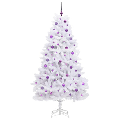 Kunstmatige Inklapbare Kerstboom Wit Pvc En Staal 210 cm