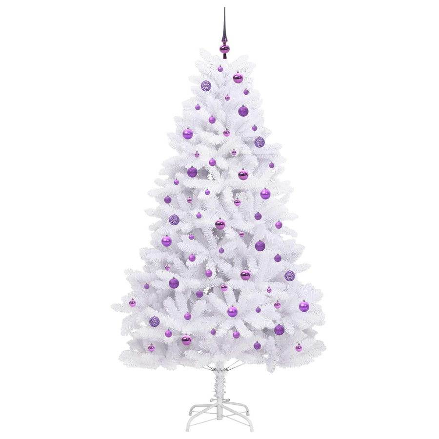 Kunstmatige Inklapbare Kerstboom Wit Pvc En Staal 210 cm