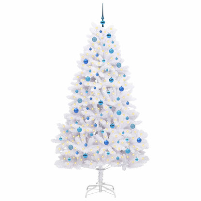 Kunstmatige Inklapbare Kerstboom Wit Pvc En Staal 210 cm