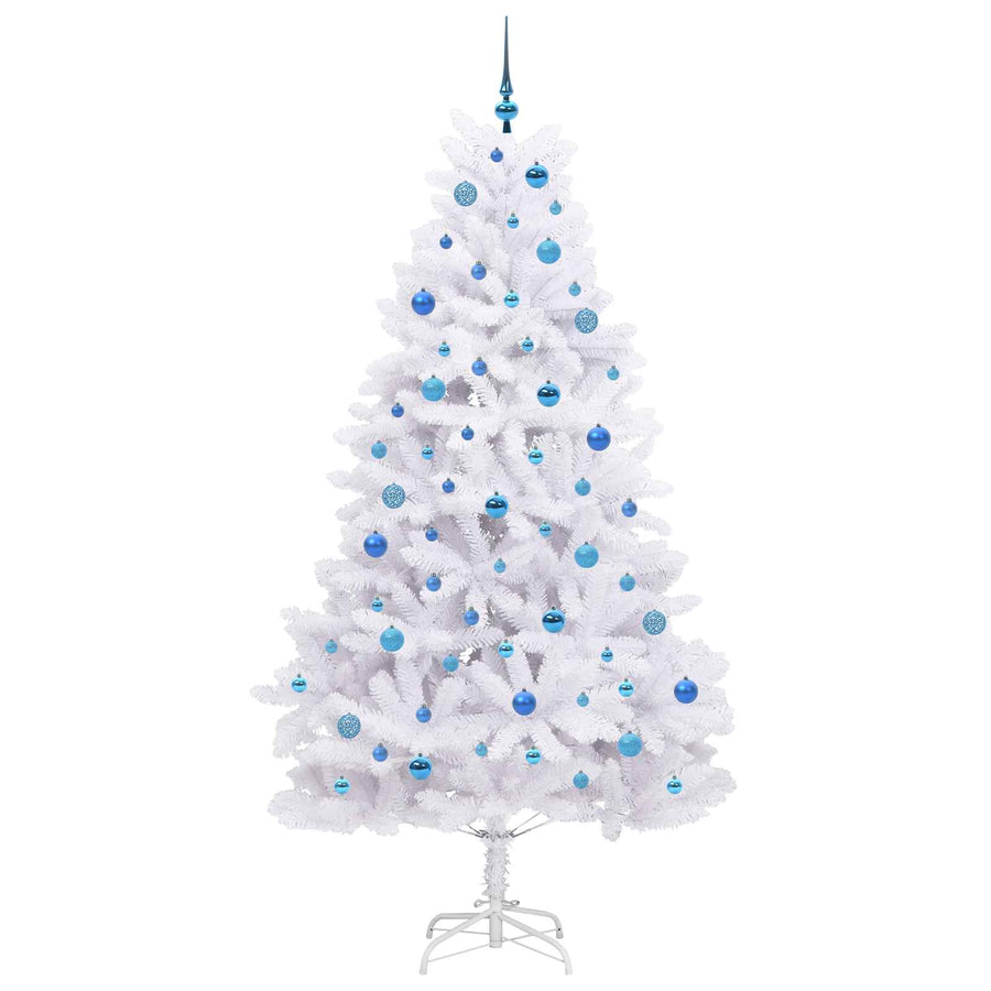Kunstmatige Inklapbare Kerstboom Wit Pvc En Staal 210 cm