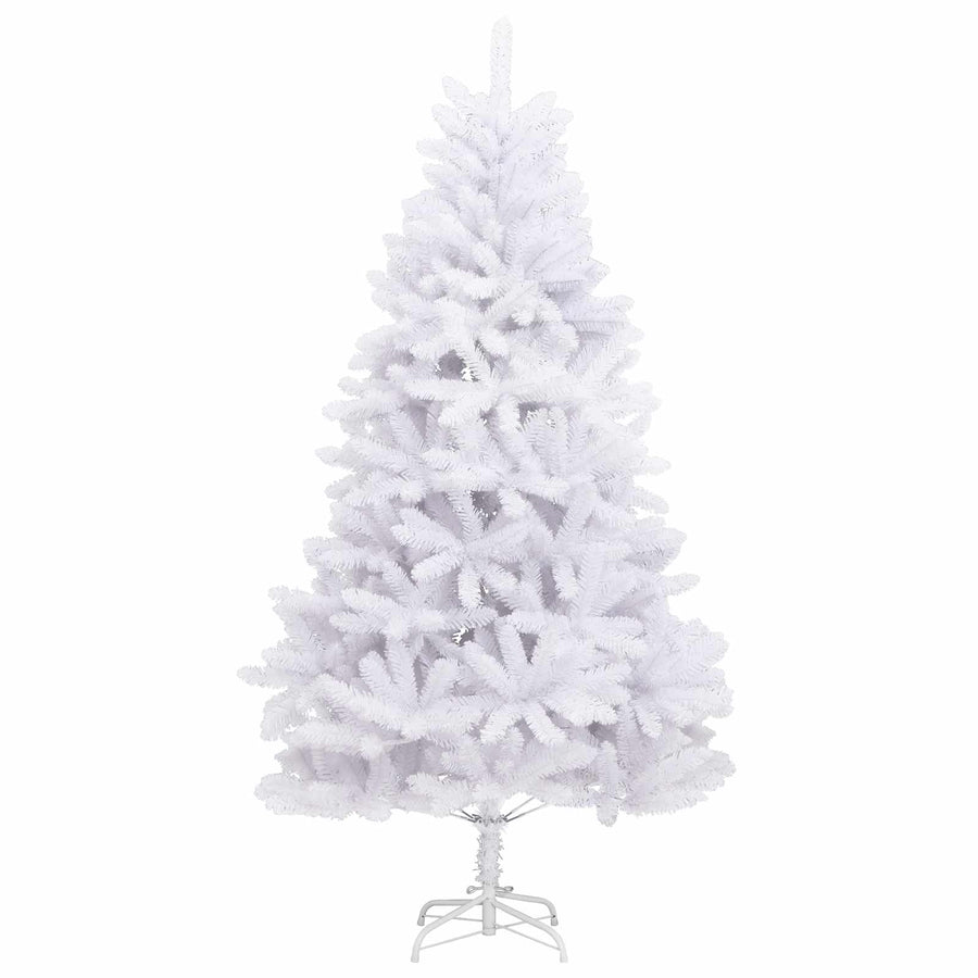 Kunstmatige Inklapbare Kerstboom Wit 240 cm PVC en staal