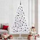 Artificial Foldable Christmas Tree White 240 cm PVC and Steel