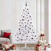 Kerstboom wit 240 cm inklapbaar PVC staal