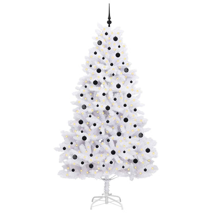 Kunstmatige Inklapbare Kerstboom Wit 240 cm PVC en staal