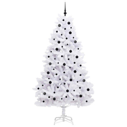 Kunstmatige Inklapbare Kerstboom Wit 240 cm PVC en staal