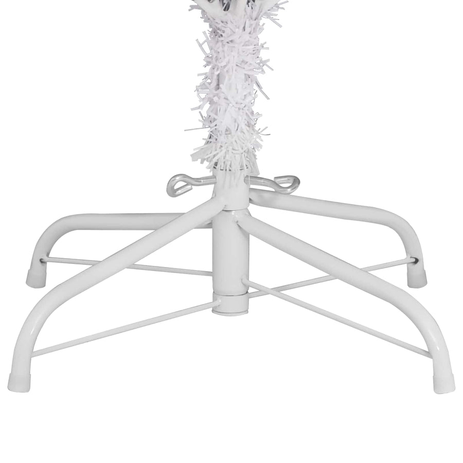 Kunstmatige Inklapbare Kerstboom Wit 240 cm PVC en staal