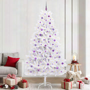 Kerstboom 240 cm wit PVC staal met LED