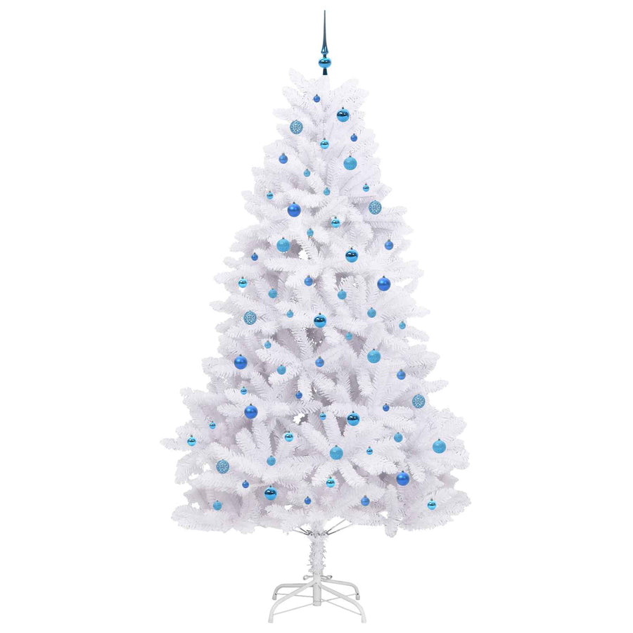 Kunstmatige Inklapbare Kerstboom Wit 240 cm PVC en staal