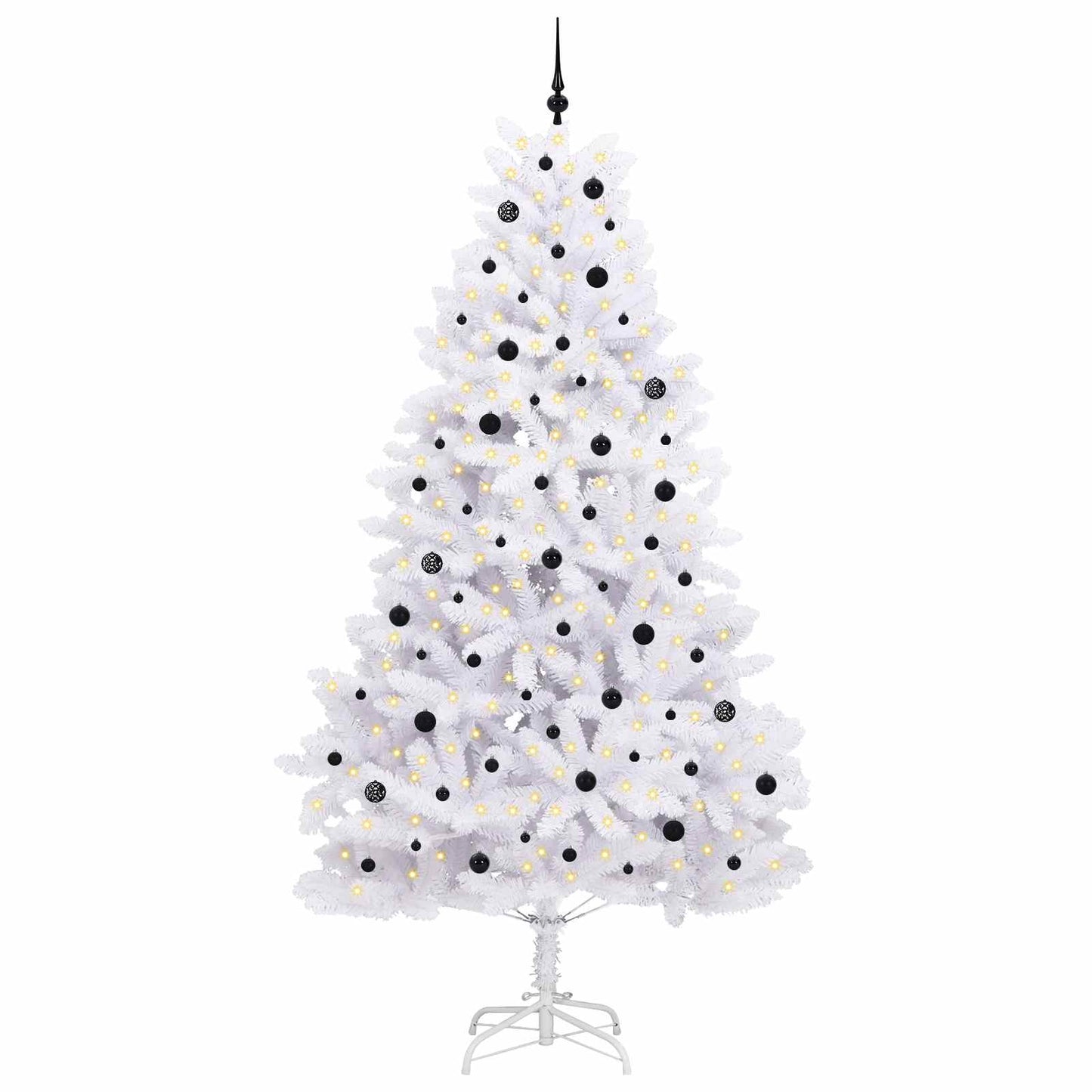 Kunstmatige Inklapbare Kerstboom Wit 270 cm PVC en staal