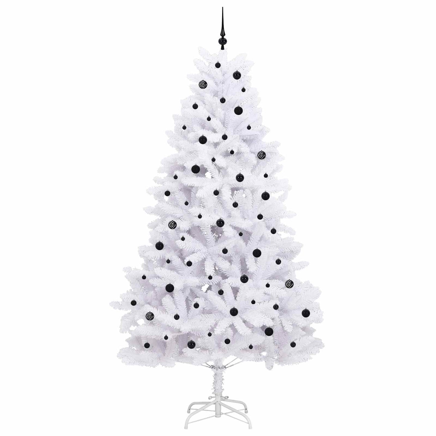 Kunstmatige Inklapbare Kerstboom Wit 270 cm PVC en staal