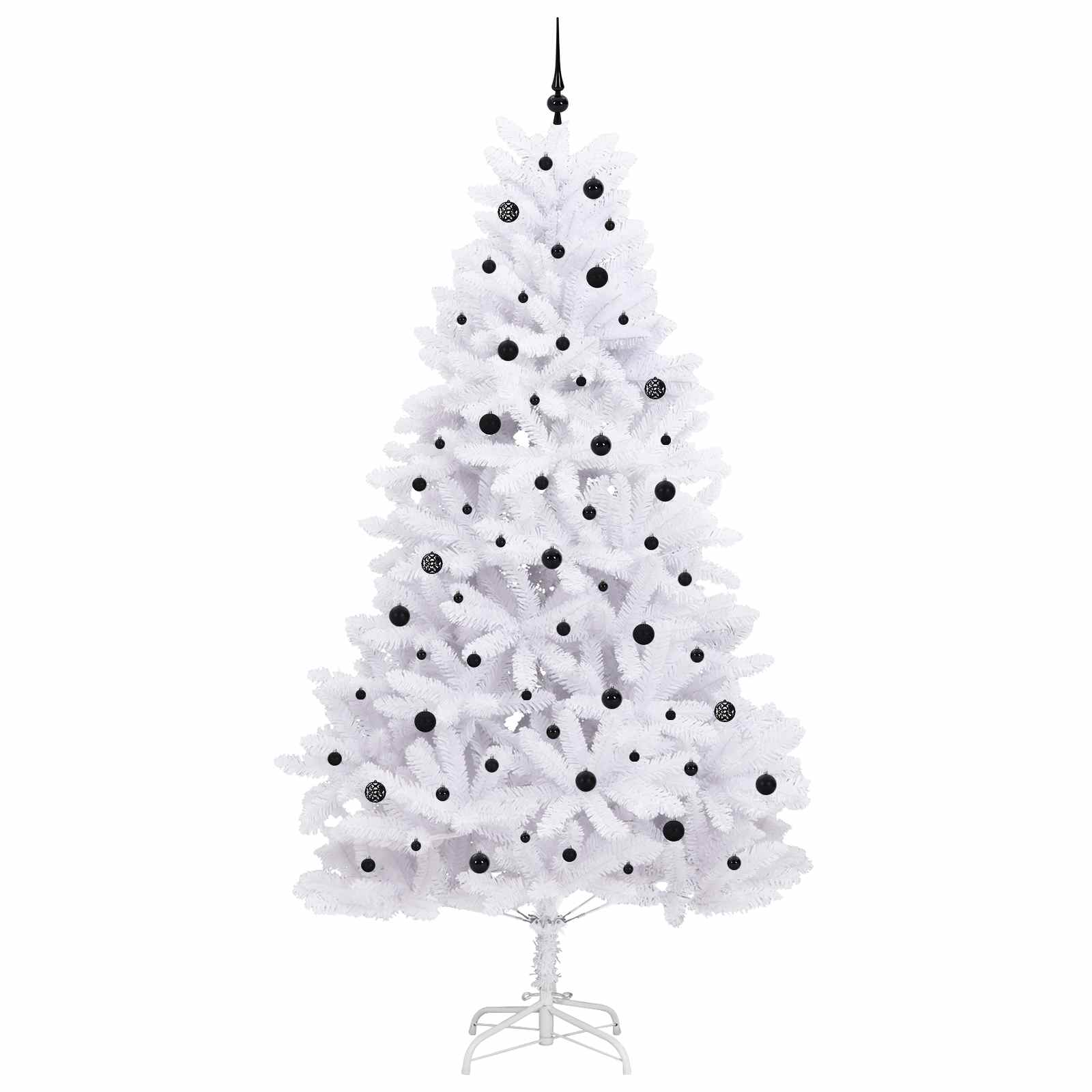 Kunstmatige Inklapbare Kerstboom Wit 270 cm PVC en staal