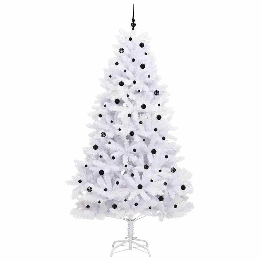 Kunstmatige Inklapbare Kerstboom Wit 270 cm PVC en staal