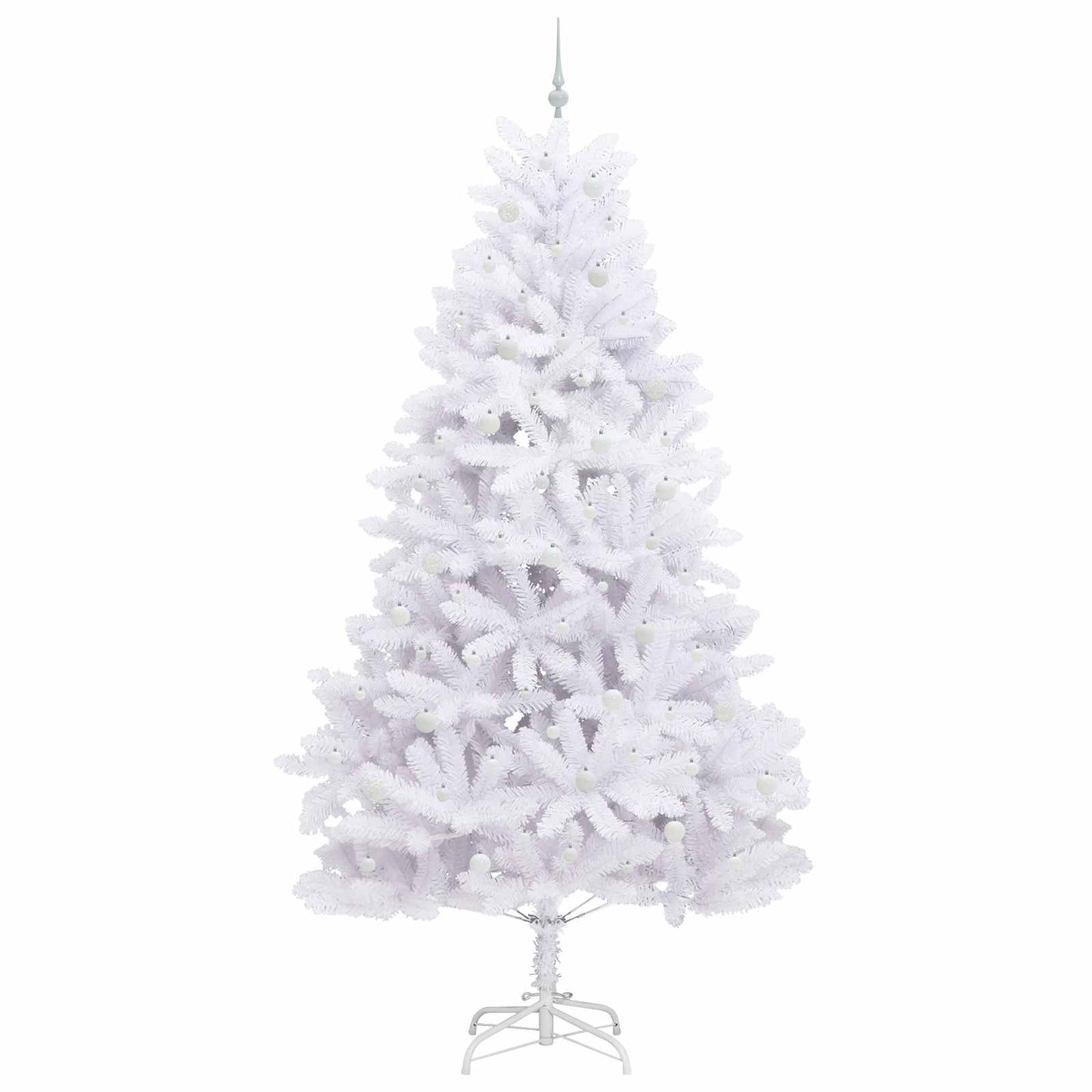 Kunstmatige Inklapbare Kerstboom Wit 270 cm PVC en staal