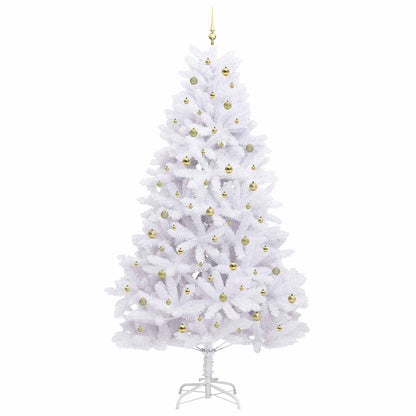 Kunstmatige Inklapbare Kerstboom Wit 270 cm PVC en staal
