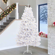 Kerstboom 270 cm wit inklapbaar PVC staal