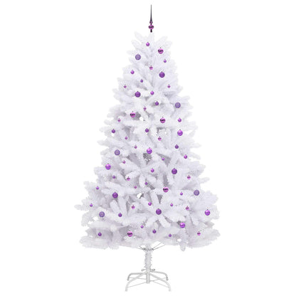 Kunstmatige Inklapbare Kerstboom Wit 270 cm PVC en staal