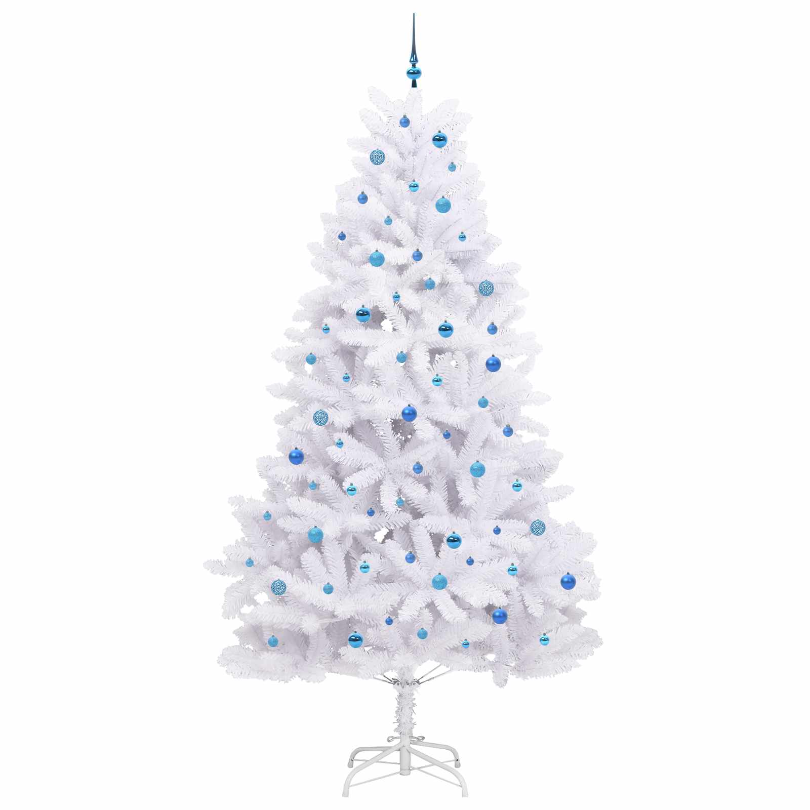 Kunstmatige Inklapbare Kerstboom Wit 270 cm PVC en staal
