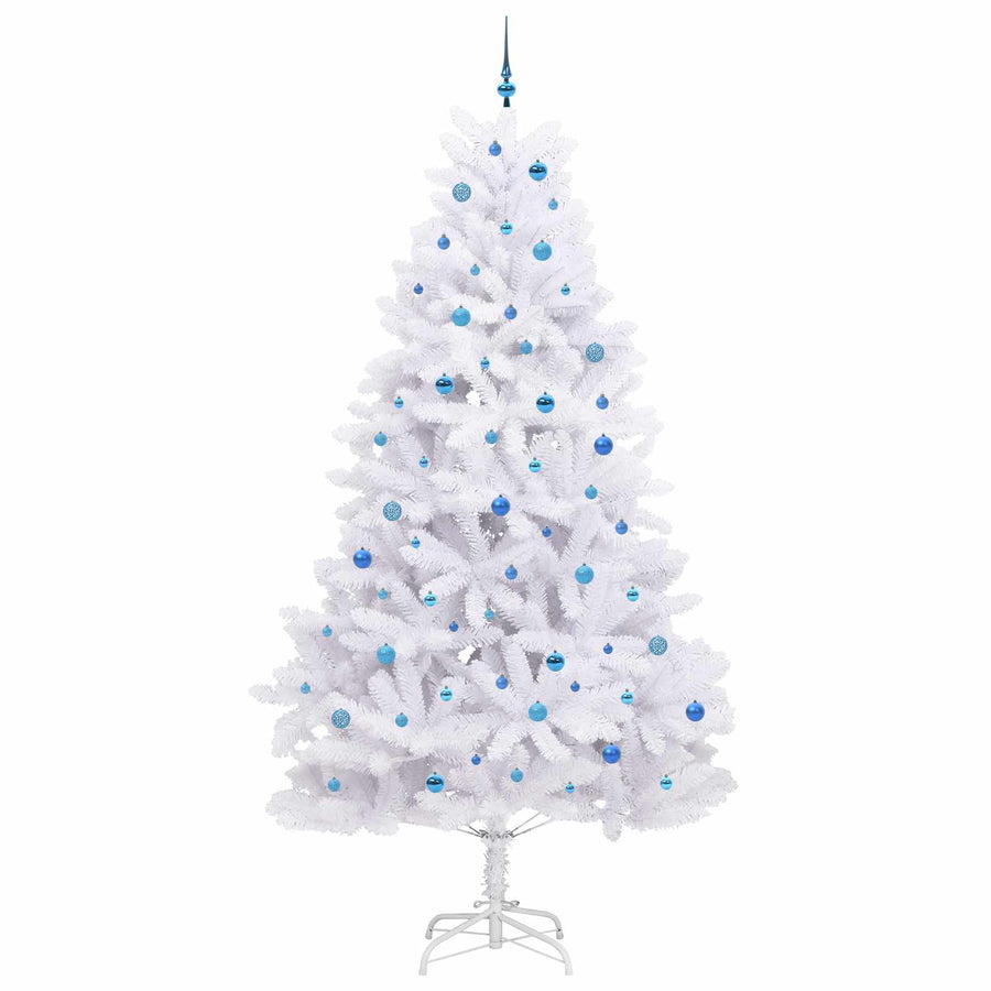 Kunstmatige Inklapbare Kerstboom Wit 270 cm PVC en staal