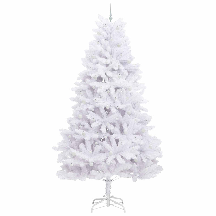 Kunstmatige Inklapbare Kerstboom Wit 300 cm PVC en staal