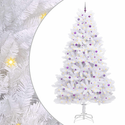 Kunstmatige Inklapbare Kerstboom Wit 300 cm PVC en staal