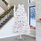 Artificial Foldable Christmas Tree White 300 cm PVC and steel