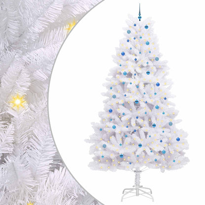 Kunstmatige Inklapbare Kerstboom Wit 300 cm PVC en staal