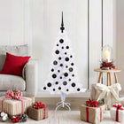 Artificial Christmas Tree with 150 White LEDs 120 cm PVC and Steel