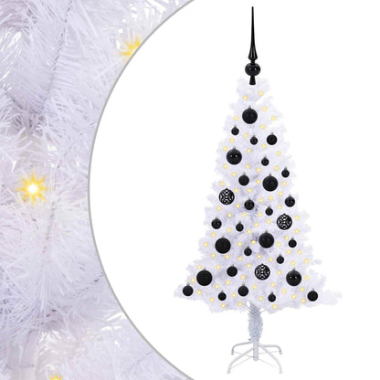 Kunstkerstboom met 150 LED Wit 120 cm PVC en Staal