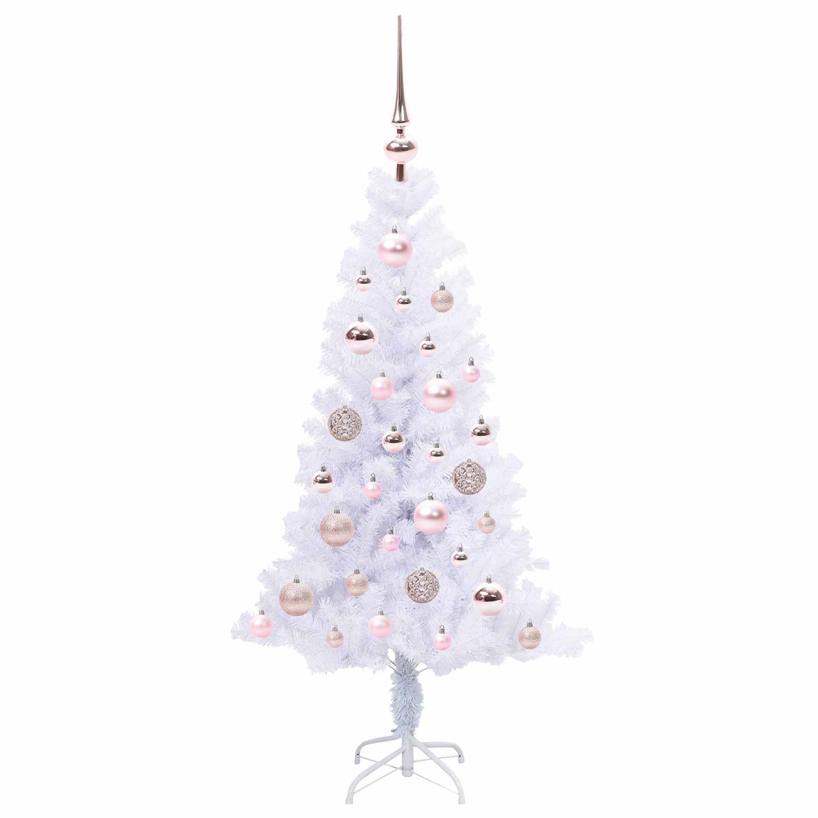 Kunstkerstboom met 150 LED Wit 120 cm PVC en Staal