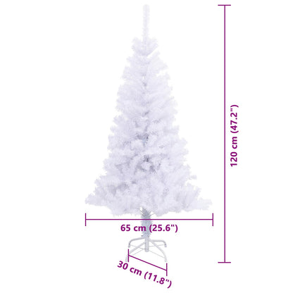 Kunstkerstboom met 150 LED Wit 120 cm PVC en Staal