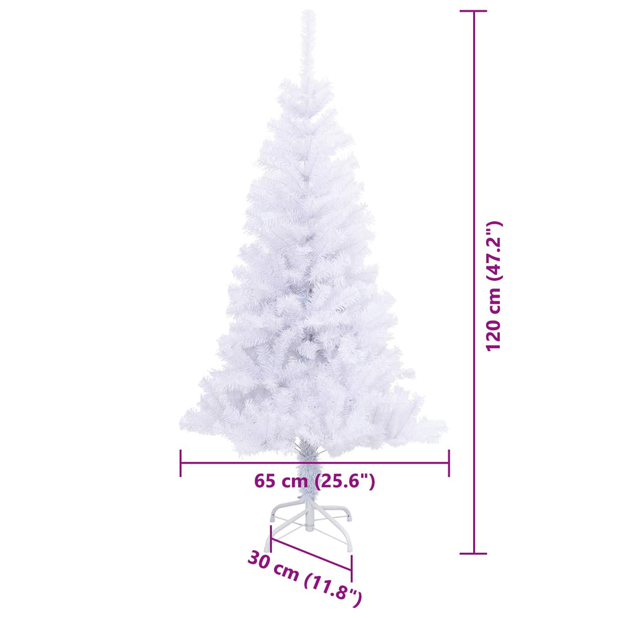 Kunstkerstboom met 150 LED Wit 120 cm PVC en Staal