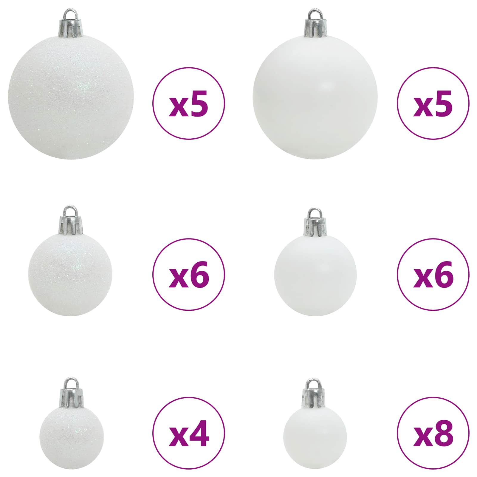 Kunstkerstboom met 150 LED Wit 120 cm PVC en Staal