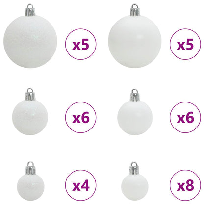 Kunstkerstboom met 150 LED Wit 120 cm PVC en Staal
