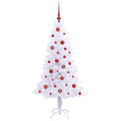 Kunstkerstboom met 150 LED Wit 150 cm PVC en Staal
