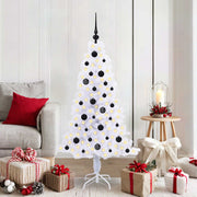 Kunstkerstboom 150 cm wit met 150 LED