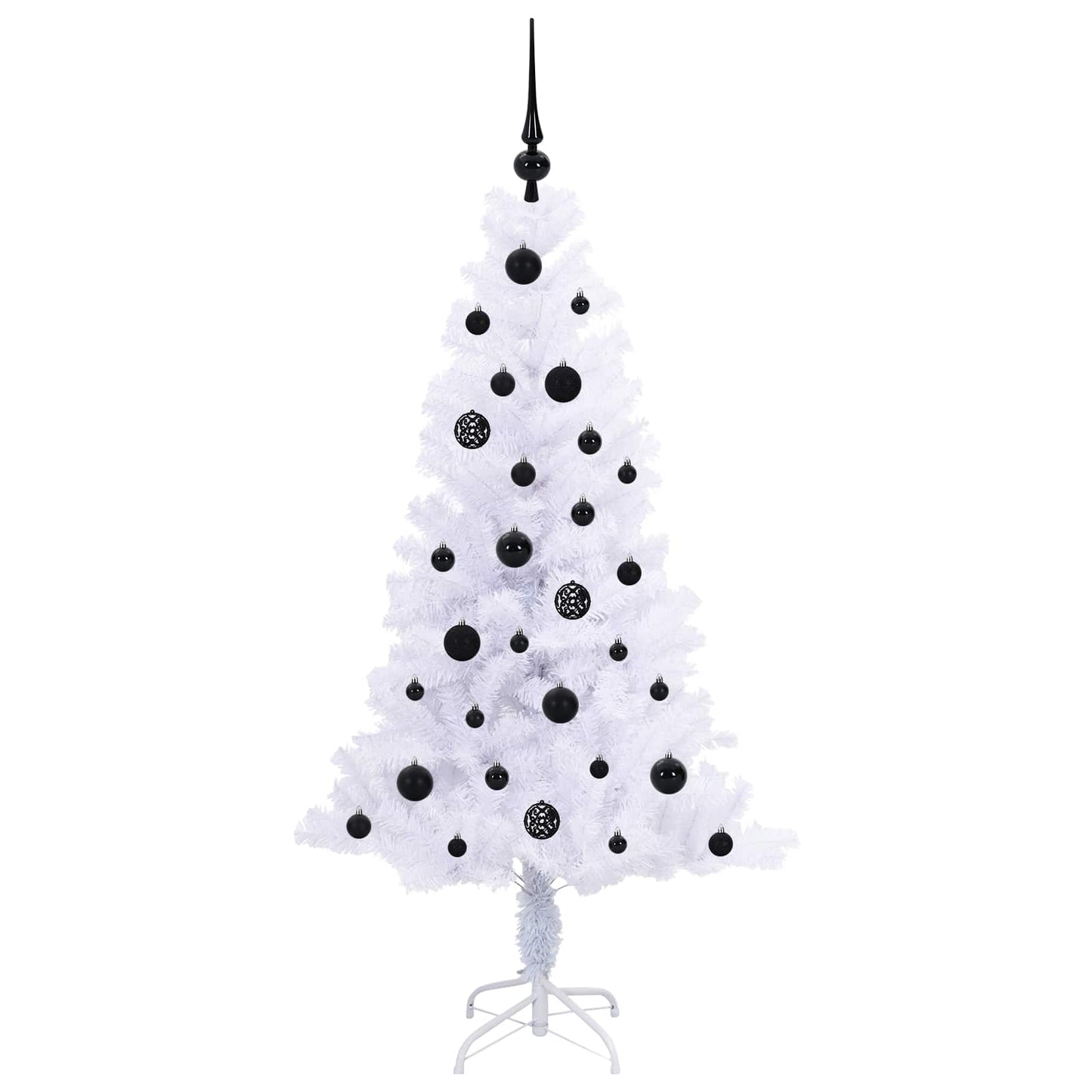 Kunstkerstboom met 150 LED Wit 150 cm PVC en Staal