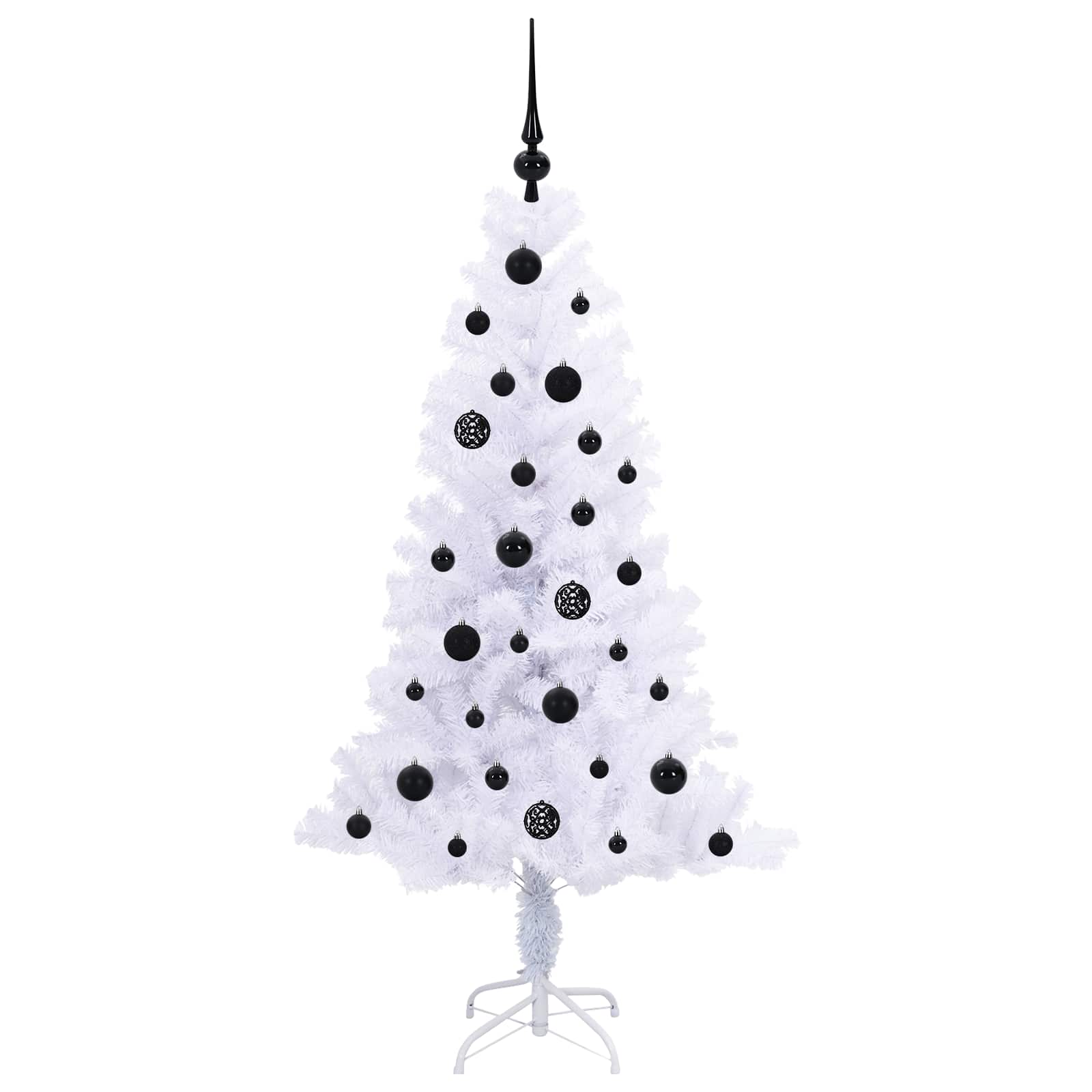 Kunstkerstboom met 150 LED Wit 150 cm PVC en Staal