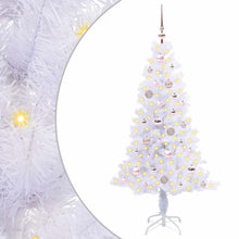 Kunstkerstboom met 150 LED Wit 150 cm PVC en Staal