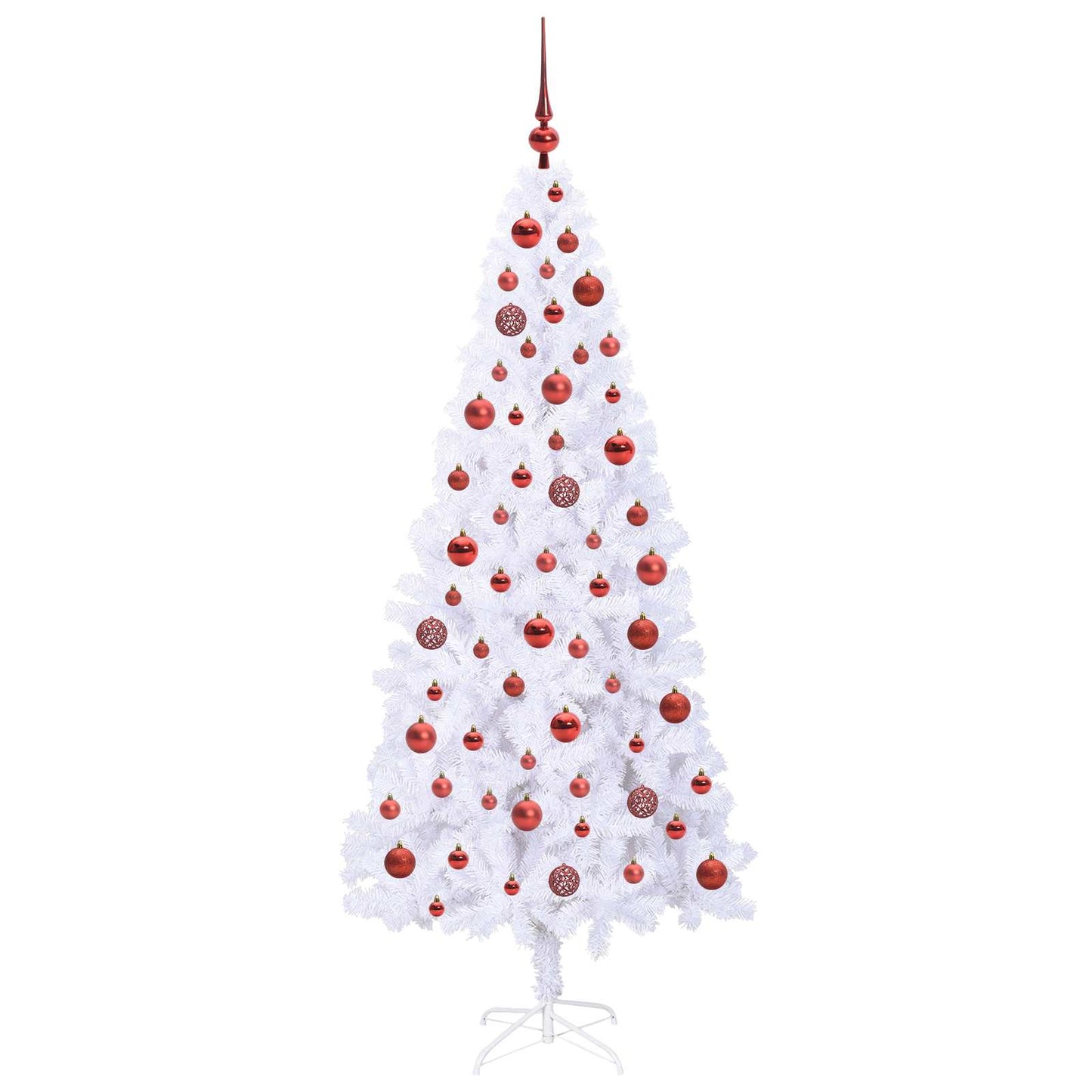 Kunstkerstboom met 300 LED Wit 180 cm PVC en staal