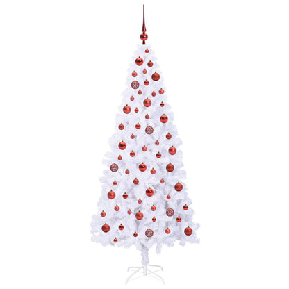 Kunstkerstboom met 300 LED Wit 180 cm PVC en staal