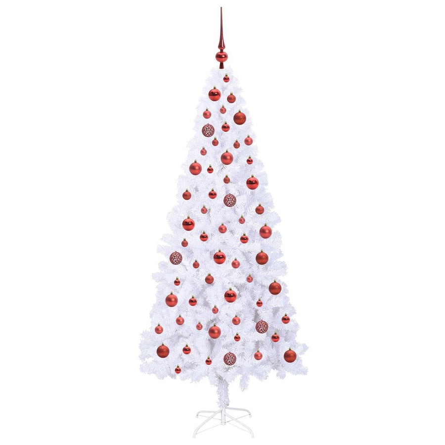 Kunstkerstboom met 300 LED Wit 180 cm PVC en staal