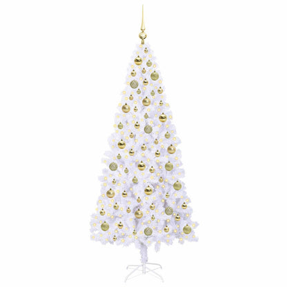 Kunstkerstboom met 300 LED Wit 180 cm PVC en staal