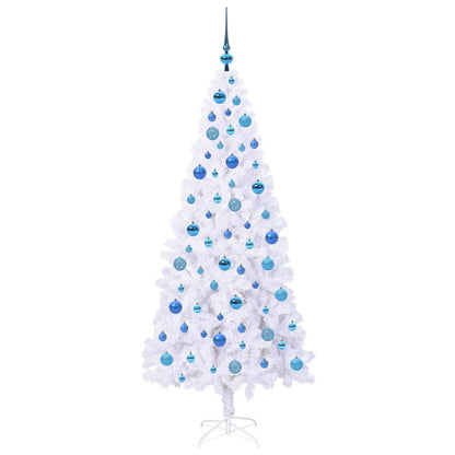 Kunstkerstboom met 300 LED Wit 180 cm PVC en staal